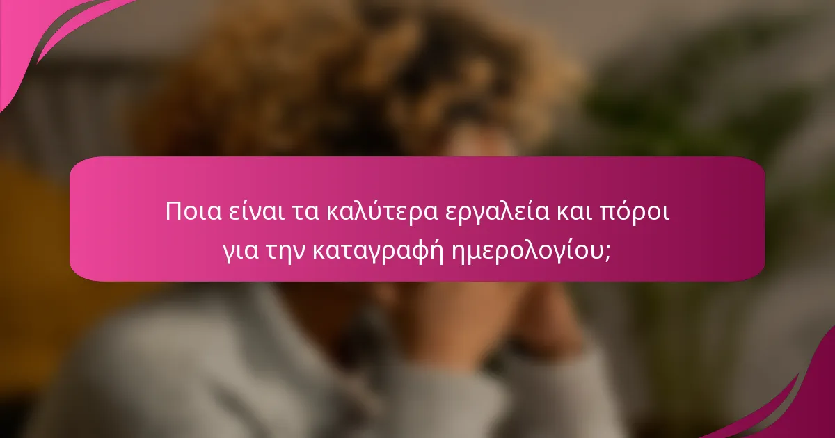 Ποια είναι τα καλύτερα εργαλεία και πόροι για την καταγραφή ημερολογίου;