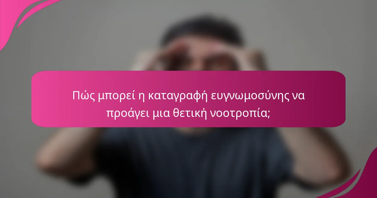 Πώς μπορεί η καταγραφή ευγνωμοσύνης να προάγει μια θετική νοοτροπία;
